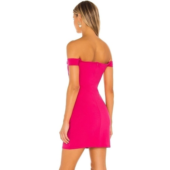 LOVERS + FRIENDS Rachel Mini Dress In Bright Pink - Picture 2 of 5